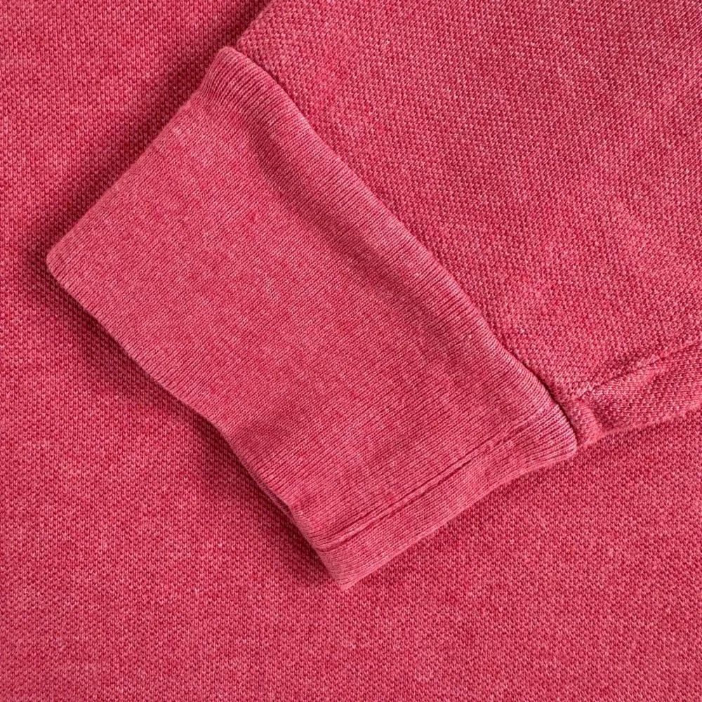Polo Ralph Lauren Polo Shirt Mens LG Large‎ Pink Long Sleeve Classic Fit Pique